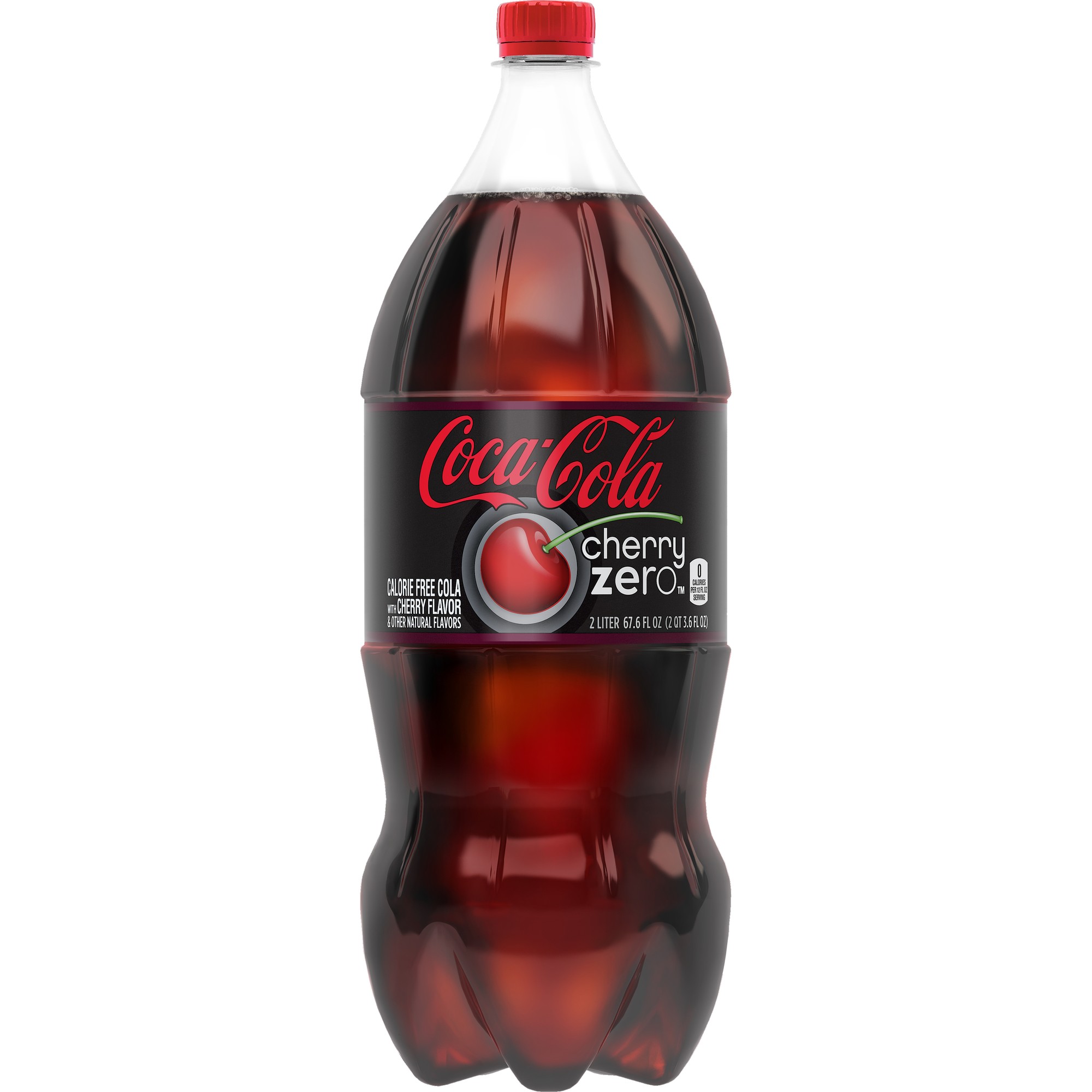 Coca-Cola Zero Sugar Cherry Soda Pop  2 Liter Bottle