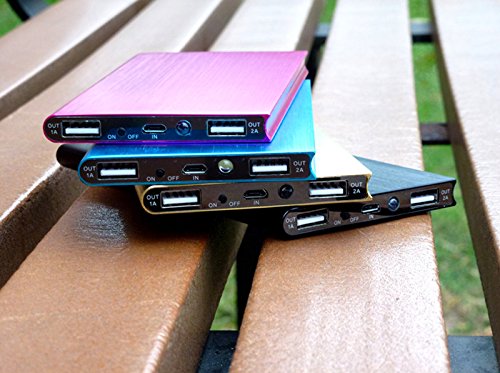 Phoneix 1PC Ultrathin Travel Portable External Battery Charger Power Bank for Phone Blue thumbnail