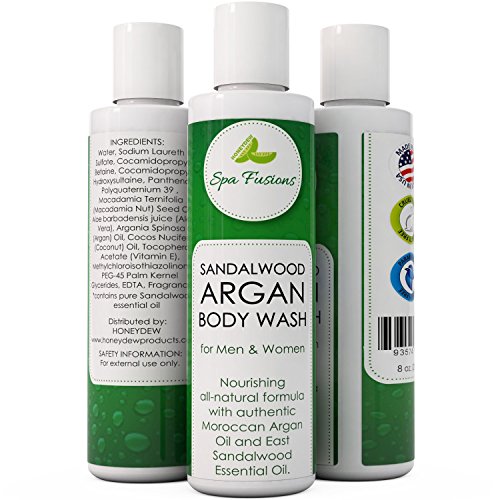 Best Natural Body Wash for Women & Men – Deep Moisturizing Body Wash Great for Dry & Sensitive Skin – Argan Oil Soap with Sandalwood Essential thumbnail