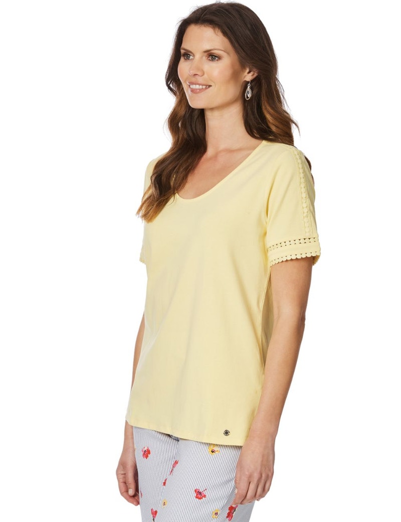 W.Lane Embroidered Trim Tee