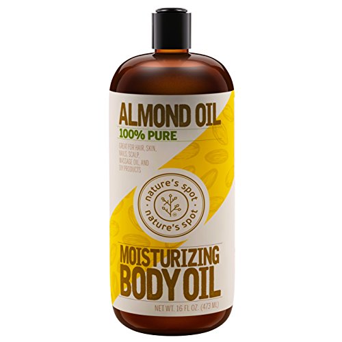 Nature's Spot Sweet Almond Oil, 16 Ounce Bottle with Spill-Free Cap