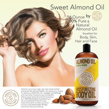 Nature's Spot Sweet Almond Oil, 16 Ounce Bottle with Spill-Free Cap thumbnail
