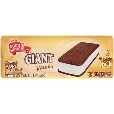 Good Humor Ice Cream & Frozen Desserts Giant Vanilla Sandwich - 6 Oz