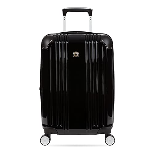 SwissGear 7786 Hardside Expandable Luggage with Spinner Wheels, Black, Carry-on 20-Inch thumbnail