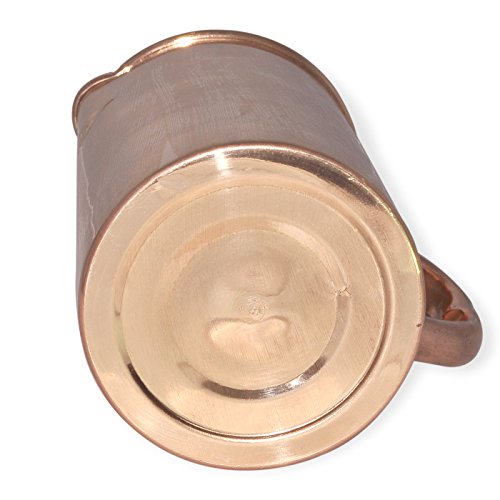 Dungri India ® Best Quality Pure Copper Jug Water Pitcher Handmade Indian Copper Utensils for Ayurveda Healing - Capacity 1744 ML / 59 Oz thumbnail