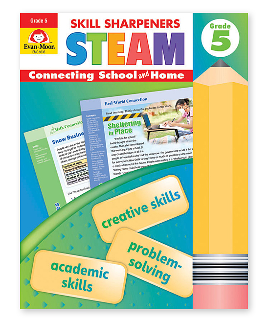 Evan-Moor Educational Publishers  Educational Workbooks  - Skill Sharpeners: Steam Grade 5 Workbook