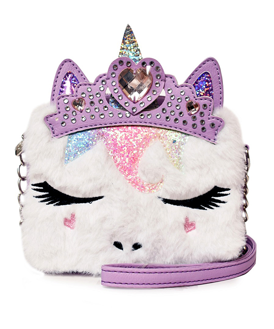 Bubble Gum Pink Gingham Heart Crown Cat Crossbody Bag