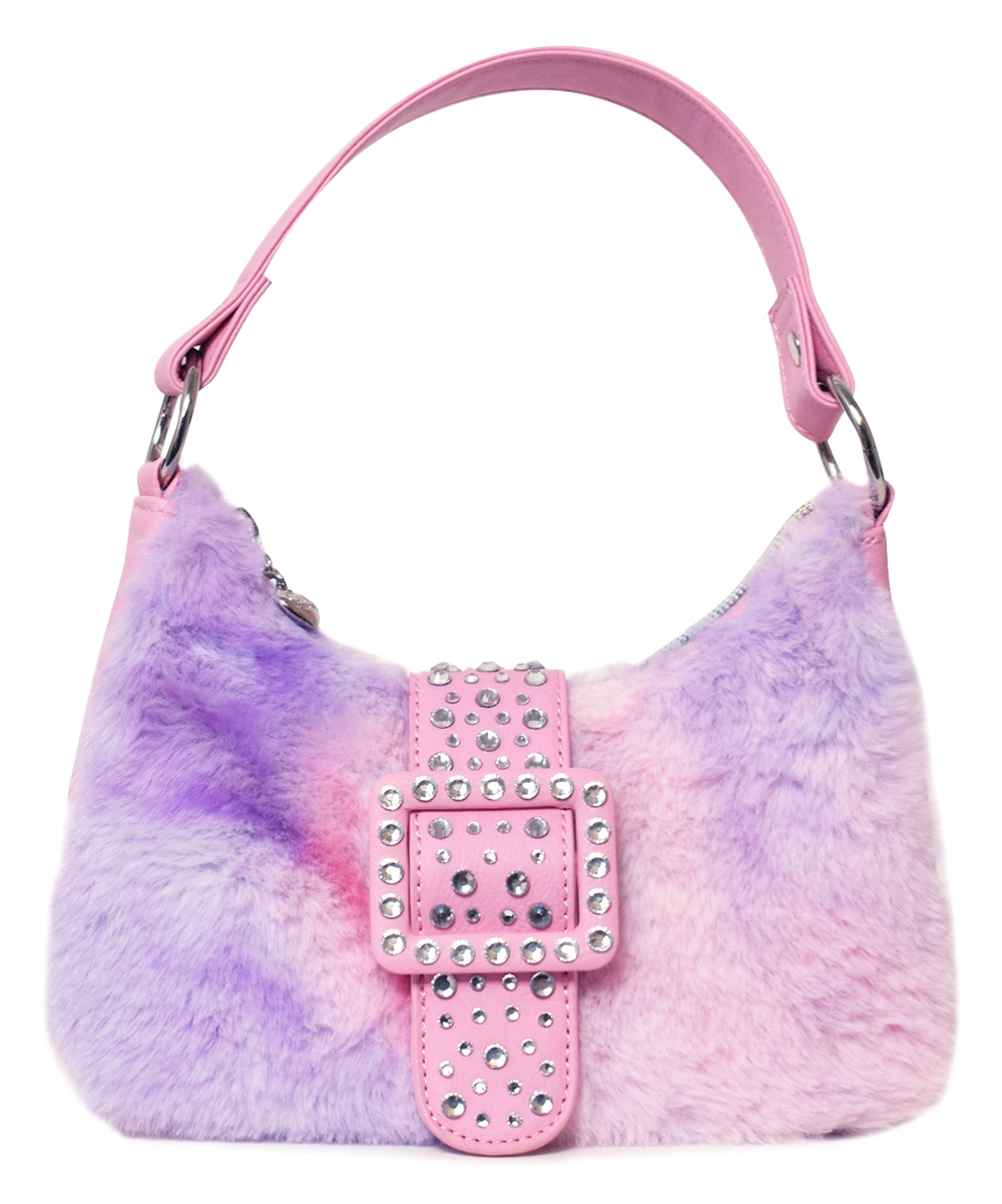 OMG Accessories Girls' Crossbodies BUBBLE - Bubble Gum Multi Hobo Bag
