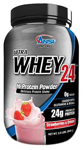 ANSI - Ultra Whey 24 Hi-Protein Powder (Strawberries & Cream, 2 LB)