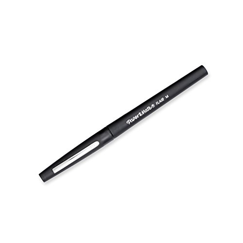 Paper Mate Flair Porous-Point Felt Tip Pen, Medium Tip, 12-Pack, Black (8430152) thumbnail