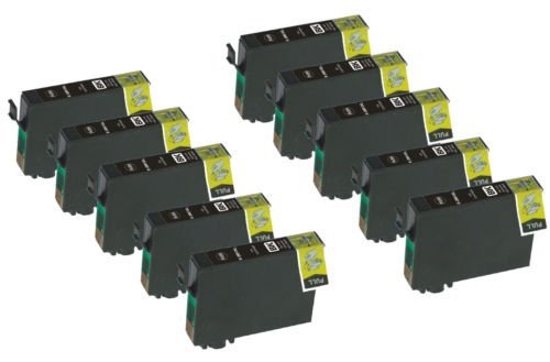 Inkforever 10 Pack Only Black T200xl Ink Cartridges for Epson Xp-200, Xp-300, Xp-400, Wf-2520, Wf-2530, Wf-2540. T200xl120, T200xl220, T200xl320, T200