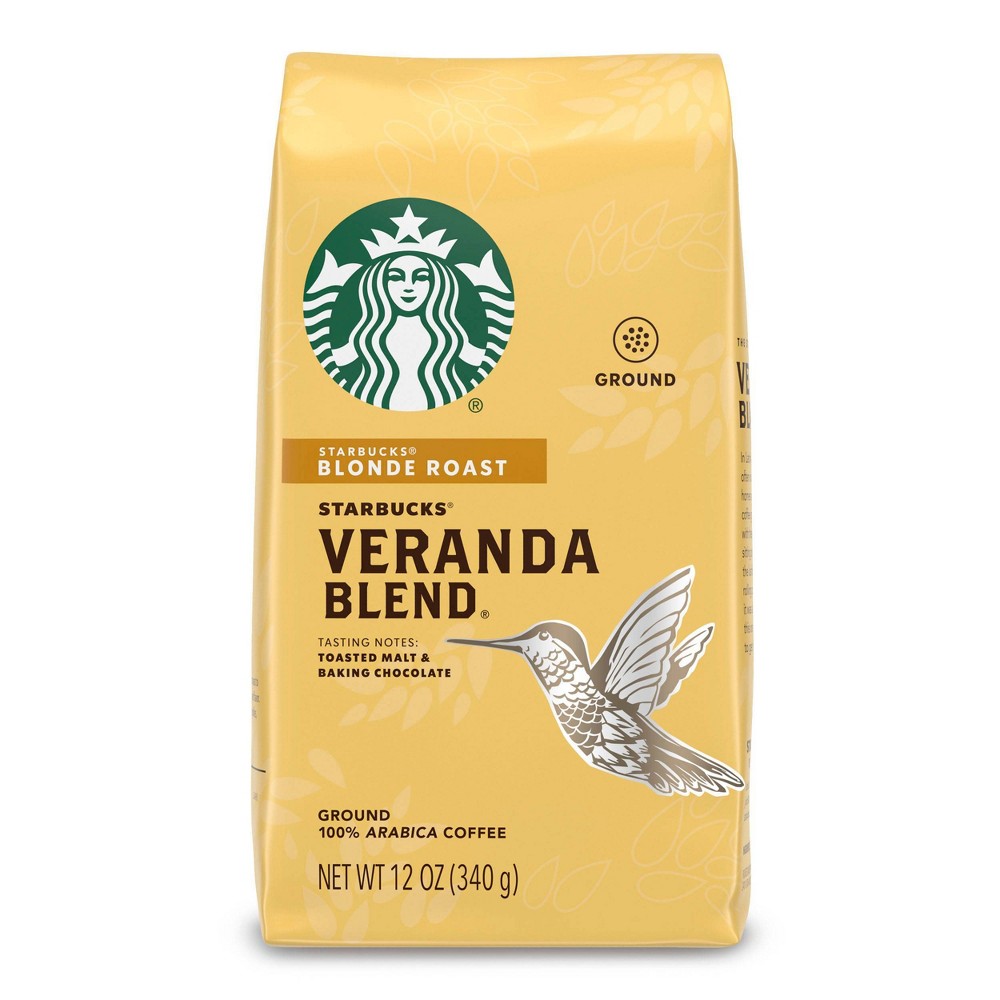 Starbucks Blonde Roast Ground Coffee — Veranda Blend — 100% Arabica — 1 Bag (12 Oz.)