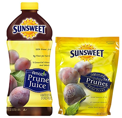 Sunsweet Prune Juice with Sunsweet Pitted Prunes, 64 Fl.oz. and 8 Oz. Bag
