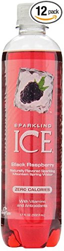 Sparkling ICE Spring Water, Black Raspberry, 17 Oz Bottles **Pack of 48**