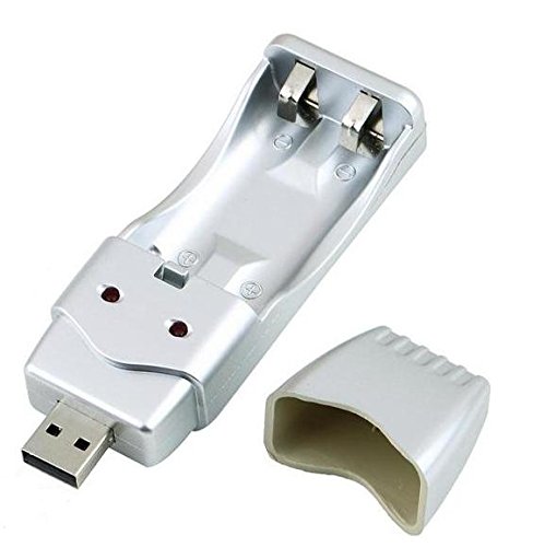 IDigital® Battery Charger for Regular Alkaline or Rechargeable Ni-MH, Ni-CD AA, AAA Batteries | USB thumbnail