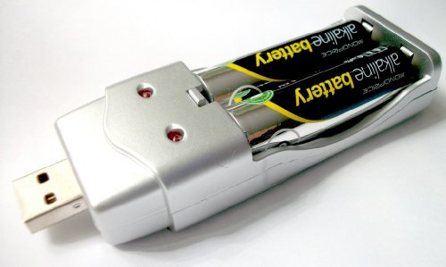 IDigital® Battery Charger for Regular Alkaline or Rechargeable Ni-MH, Ni-CD AA, AAA Batteries | USB thumbnail