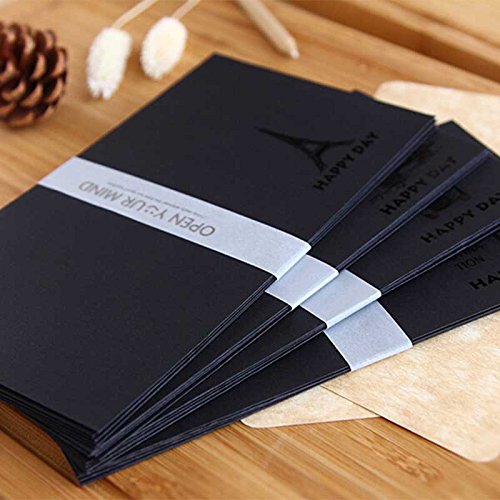 5pcs/lot Retro Black Gilding Paper Envelope Superior Quality Invitation Card Envelopes Specialty Gift Postcard Storage-Pattern Random