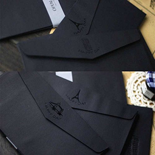 5pcs/lot Retro Black Gilding Paper Envelope Superior Quality Invitation Card Envelopes Specialty Gift Postcard Storage-Pattern Random thumbnail