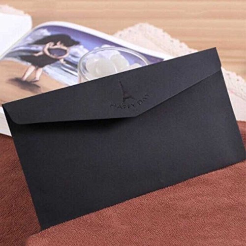 5pcs/lot Retro Black Gilding Paper Envelope Superior Quality Invitation Card Envelopes Specialty Gift Postcard Storage-Pattern Random thumbnail