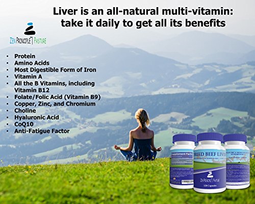 Ultra-Pure Desiccated Beef Liver  Grass-Fed  Pasture-Raised Cows. No Hormones or GMO. Natural Energy and Workout Boost from Iron  Amino Acids  Protein thumbnail