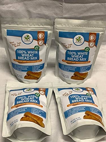 Health Enhanced Foods Sweet White Wheat Bread Mix - 2 Pack (16 Oz / 454g) - Ready to Use  Wholegrain  Natural  Unprocessed White Wheat Flour with Flax thumbnail