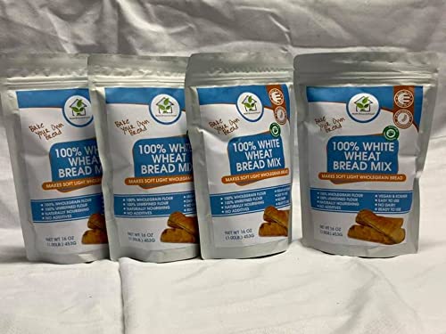Health Enhanced Foods Sweet White Wheat Bread Mix - 2 Pack (16 Oz / 454g) - Ready to Use  Wholegrain  Natural  Unprocessed White Wheat Flour with Flax thumbnail
