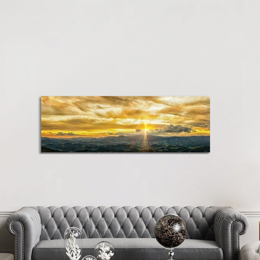 Leinwandbild Golden Hour Panorama Von Glauco Meneghelli