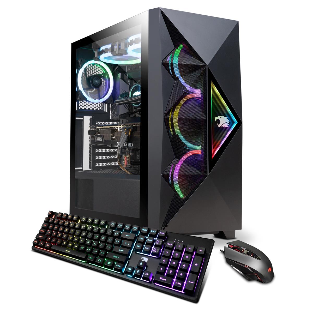 IBUYPOWER - Stealth 263i Gaming Desktop - I7-12700KF - 32GB DDR5 4800 Memory - NVIDIA RTX 3070 Ti - 1TB SSD + 1TB HDD - Black