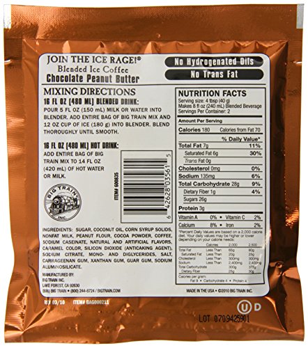 Big Train Blended Ice Coffee, Chocolate Peanut Butter, 2.8-Ounce Bags (Pack of 25) thumbnail