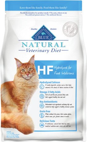 Blue Buffalo Natural Veterinary Diet HF Hydrolyzed Food Intolerance Dry Cat Food  Salmon