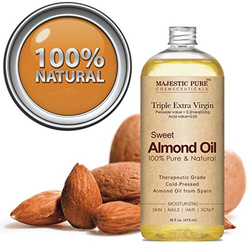 Majestic Pure Sweet Almond Oil  Super Triple a Grade Quality  100% Pure and Natural from Spain  Cold Pressed  16 Fl Oz thumbnail