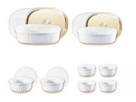 CorningWare French White 14-Piece Bakeware Set