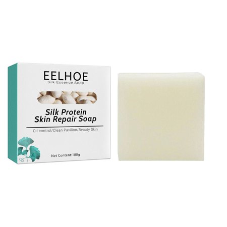 HGWXX7 Silk Protein Repair Soap Silk Protein Soap Ultra-Long Brush Oil Cleansing Soap Moisturizing Acne Repair Milk Soap Silk Protein Soap