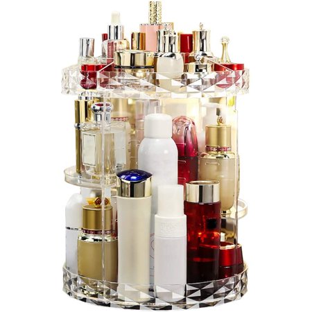 TFCFL Rotating Cosmetic Storage Rack/Large Diamond Pattern