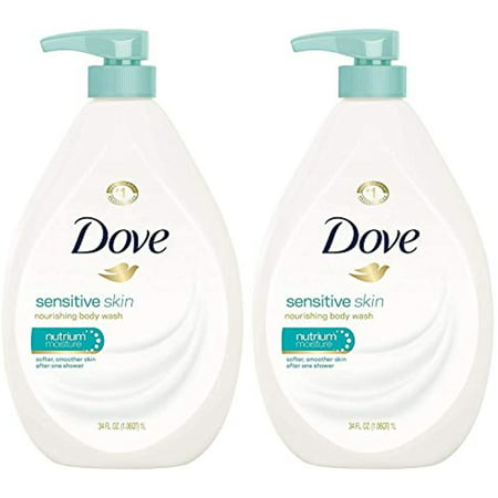 Dove Body Wash  Sensitive Skin Pump  34 Ounce (Pack of 2)