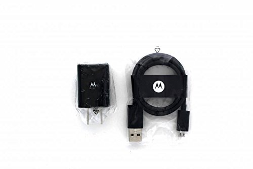 Motorola 1150 Mah Dual Port USB Ac Charger 5797 Power Pack for Motorola Devices, 3 Feet Long, with OEM Micro USB Cable - Black - Non Retail Packaging