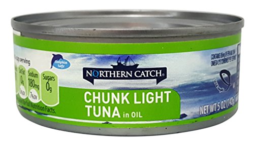 Wild-Caught Chunk Light Tuna in Oil, (Pack of 6), 5 Oz Can - Northern Catch