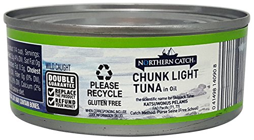 Wild-Caught Chunk Light Tuna in Oil, (Pack of 6), 5 Oz Can - Northern Catch thumbnail