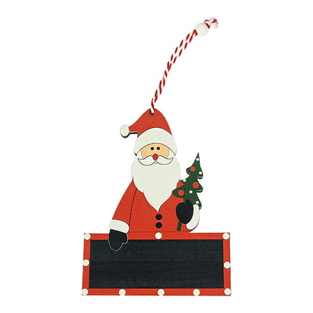 Aacd#6504 Wooden Santa and Snowman Pendant  Christmas Tree Decoration Pendant ZQ0
