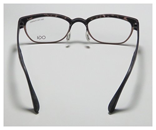 Innotec by Ogi 4804 Mens/Womens Ophthalmic Durable Designer Full-rim Eyeglasses/Glasses (48-19-145, Gray / Olive / Black / Pattern) thumbnail