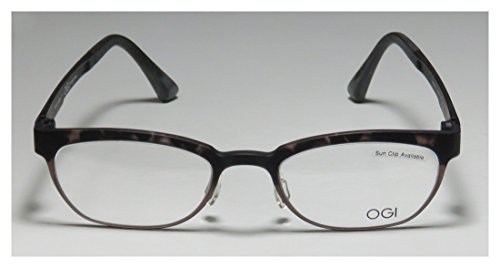 Innotec by Ogi 4804 Mens/Womens Ophthalmic Durable Designer Full-rim Eyeglasses/Glasses (48-19-145, Gray / Olive / Black / Pattern) thumbnail