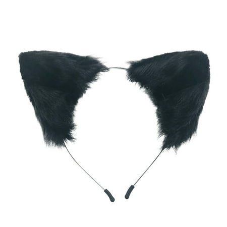 R#1128，Color Hand Made Cos Simulation Animal Ear Cat Ear Clip Cute Plush Ear，P#1128 WE3