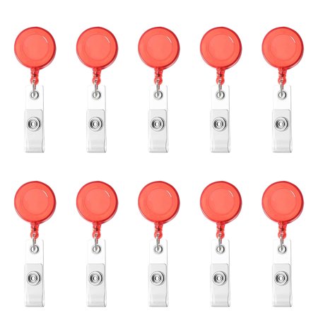 U#6678，10Pc Retractable Badge Holder Badge Holder Scroll ID Card Holder 10 Colors，P#6678 SF6