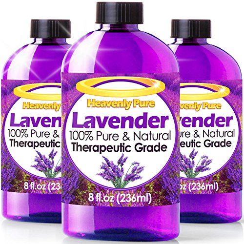 3 PACK - Lavender Essential Oil - HUGE 8 OZ (2x More) 100% Pure & Natural, Therapeutic Grade - Lavender Oil Is Great for Aromatherapy, Sweet Aroma