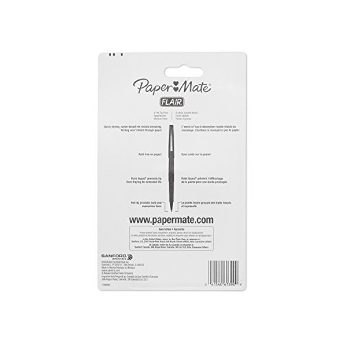 Paper Mate Flair Porous-Point Felt Tip Pen, Medium Tip, 6-Pack, Fashion Colors (61390) thumbnail