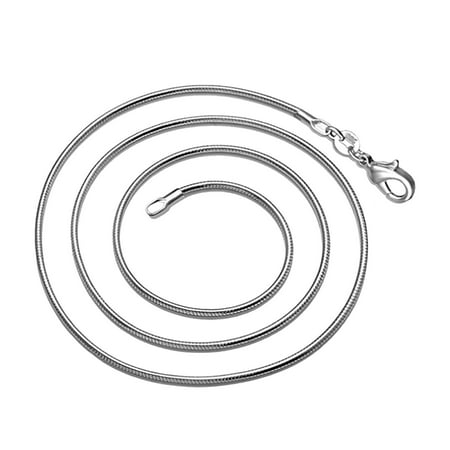 R#3252，1Mm Silver Plated Snake Chain for Men and Women，P#3252 RL8