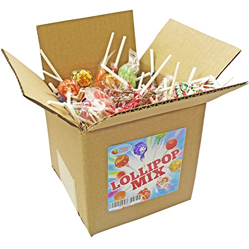 Lollipop Candy Party Mix, 6x6x6 Bulk Box (Appx. 3.5 Lbs): Tootsie Pops, Chupa Chups, Dum Dums, Blow Pops and Much More of Your Favorite Lollies!