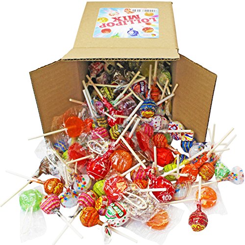Lollipop Candy Party Mix, 6x6x6 Bulk Box (Appx. 3.5 Lbs): Tootsie Pops, Chupa Chups, Dum Dums, Blow Pops and Much More of Your Favorite Lollies! thumbnail