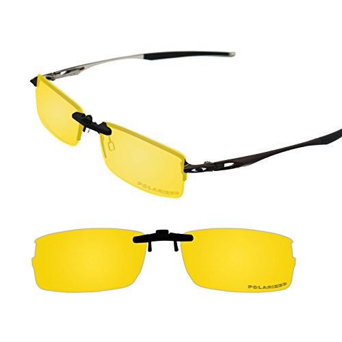 Custom Polarized Clip on Sunglasses for Oakley HALFSHOCK OX3119 55x19 3119 (Yellow)