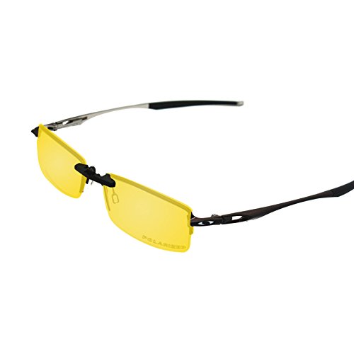Custom Polarized Clip on Sunglasses for Oakley HALFSHOCK OX3119 55x19 3119 (Yellow) thumbnail